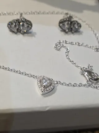 Conjunto Pandora Plata Corazones