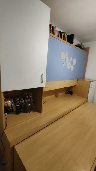 Habitación Cama nido abatible con mesa extraíble