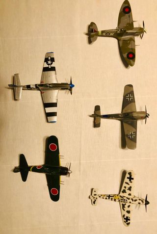 5 aviones Segunda Guerra Mundial escala 1:72