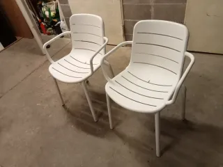 2 Sillas Terraza Blancas Turia