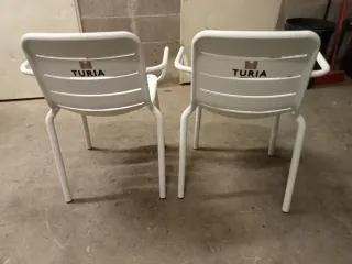 2 Sillas Terraza Blancas Turia