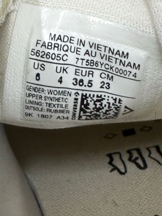 Converse Platform Bianche Tg 36.5