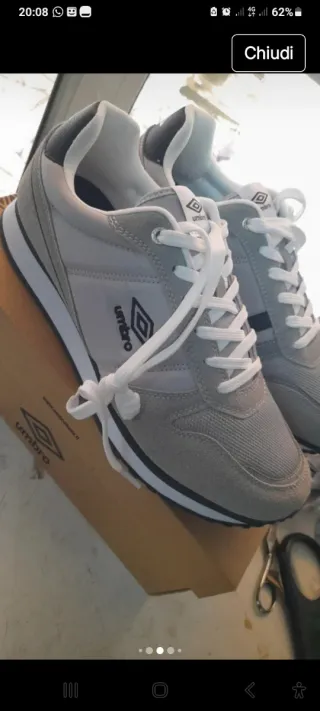 Scarpe Umbro N44 Grigie Bianche