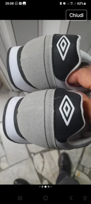 Scarpe Umbro N44 Grigie Bianche