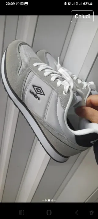 Scarpe Umbro N44 Grigie Bianche