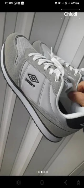 Scarpe Umbro N44 Grigie Bianche