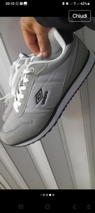 Scarpe Umbro N44 Grigie Bianche