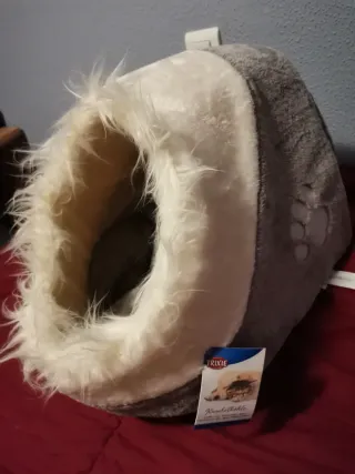 Cueva para gatos + 2 platos cerámica