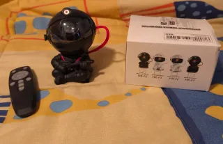 Proyector Nebulosa Astronauta Negro/Rojo