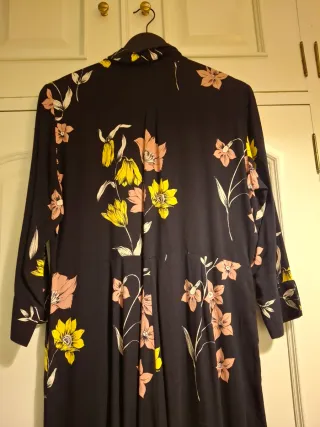 Mono azul flores Mango Talla L