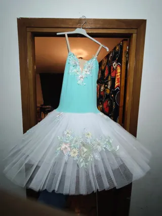 Tutú Romántico Ballet Aqua Floral
