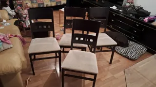 Mesa salón cristal y mármol