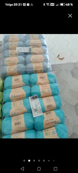 65 Ovillos Melissa Algodón y Platino