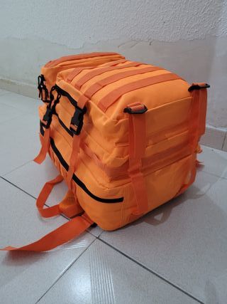 Mochila Táctica Militar Naranja Impermeable