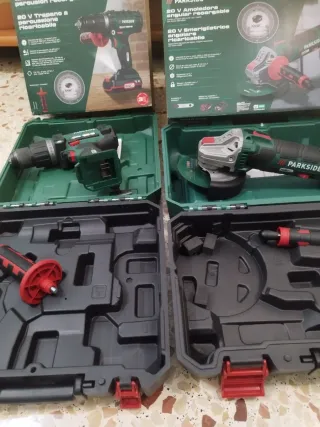 2 Máquinas Parkside Nuevas (Taladro y Amoladora)