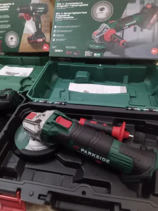 2 Máquinas Parkside Nuevas (Taladro y Amoladora)