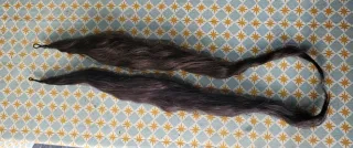 Mallas de pelo natural castaño oscuro