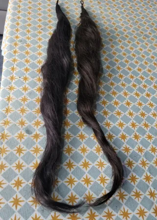 Mallas de pelo natural castaño oscuro