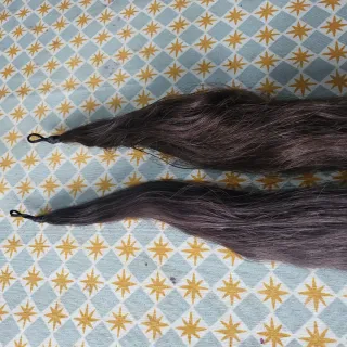 Mallas de pelo natural castaño oscuro