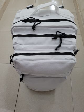 MOCHILA TACTICA MILITAR BLANCA IMPERMEABLE GYM