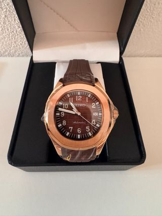 Reloj Seiko Mod Aquanaut Marrón Dorado