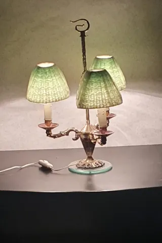 Lampada da tavolo oro e verde