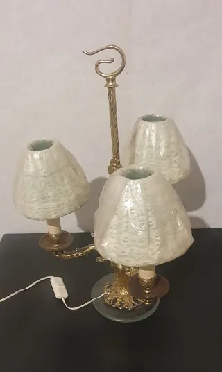 Lampada da tavolo oro e verde