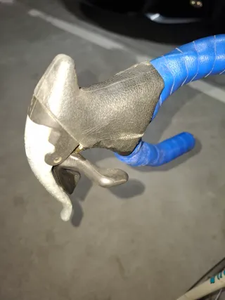 Bicicleta carretera vintage blanca