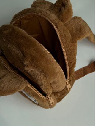 Zaino Labubu marrone in peluche Nuovo bambina