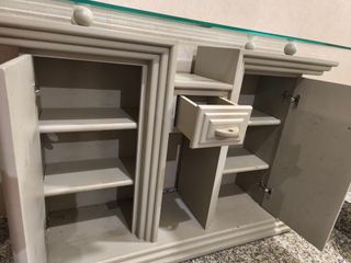 Zapatera restaurada pintada a la tiza