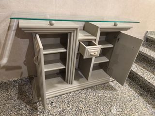 Zapatera restaurada pintada a la tiza