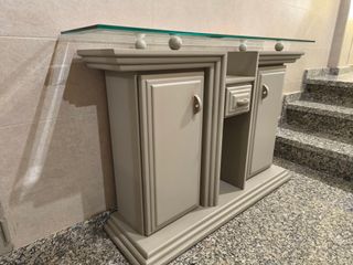 Zapatera restaurada pintada a la tiza