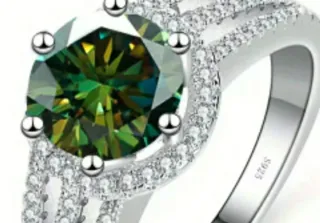 Anillo 2CT  Moissanita  Plata-Oro