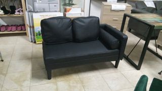 Mini sofá polipiel negro