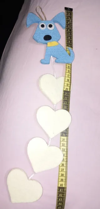 Scritta EDDY cane cuori decorazione