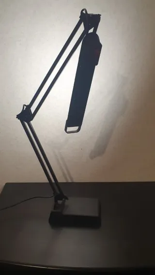 Lampada da tavolo vintage metallo/plastica nera