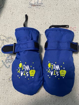 Manoplas de nieve azules