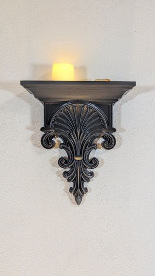 Suporte de Parede Barroco Gótico Preto