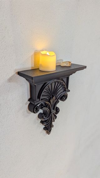 Suporte de Parede Barroco Gótico Preto