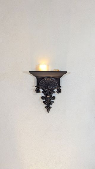 Suporte de Parede Barroco Gótico Preto