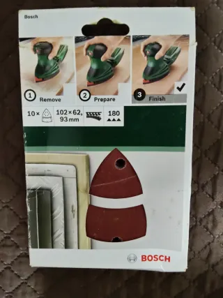 Lijas triangulares Bosch grano 180 y 120