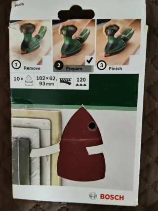 Lijas triangulares Bosch grano 180 y 120