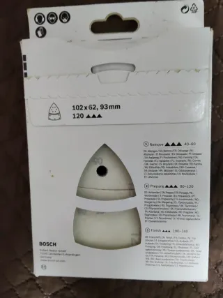 Lijas triangulares Bosch grano 180 y 120