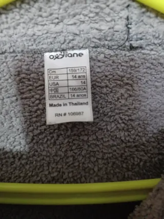 TXOLLO 15 € Chaqueta Quechua Talla 14 Negra