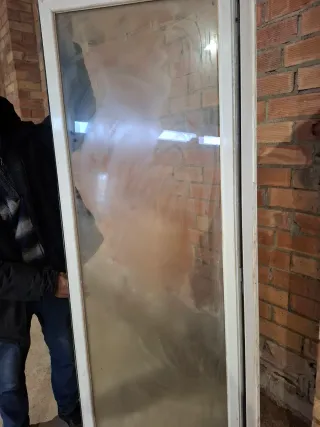 Puerta de aluminio con cristal medidas 2mx70