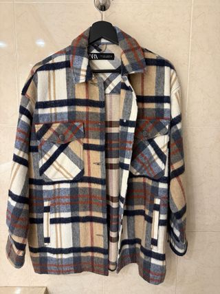 Sobrecamisa Zara cuadros Talla S