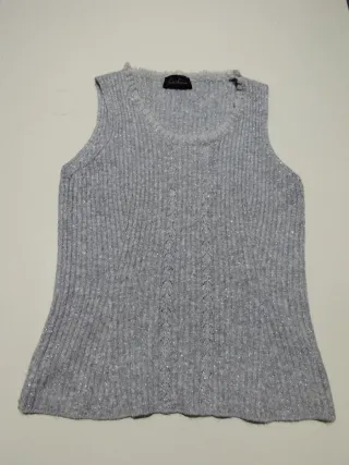 Top Luisa Spagnoli elegante grigio