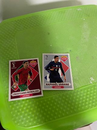 Cromo Mundial Cristiano Ronaldo y Varane Extra
