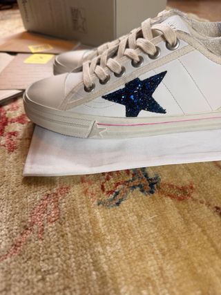 Golden Goose Sneakers Bianche Stella Blu