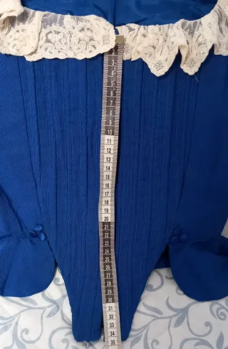 Corpiño de fallera azul con encaje